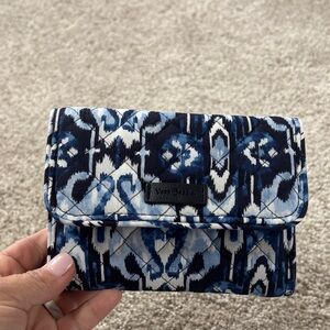Vera Bradley Navy and White Patterned Clutch